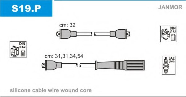 JANMOR S19.P Ignition Cable Kit